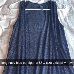 Blue long cardigan